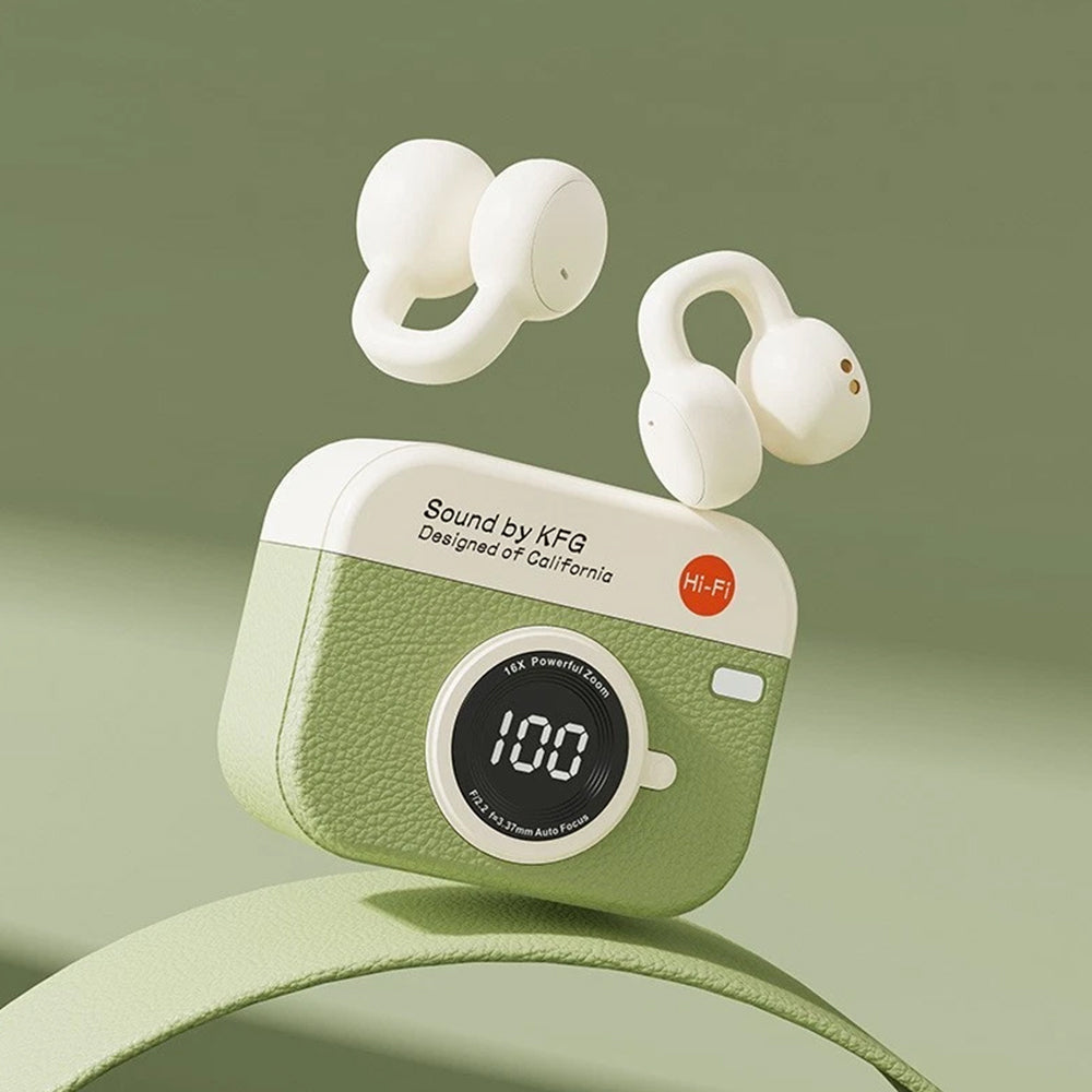 Wireless Clip-On Earbuds – Open Ear Bluetooth Headset for iPhone & Android