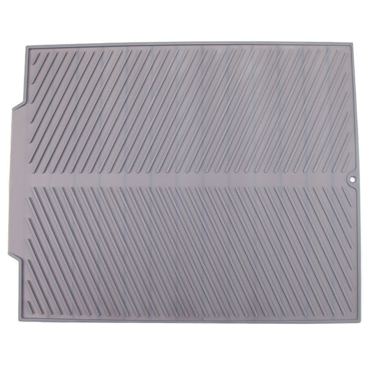 Silicone Dish Draining Mat Kitchen Washing Drainer Tray Drying Pad Grey