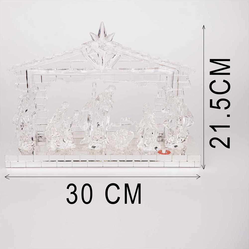 Christmas Nativity Scene – LED Light Up Music Centerpiece Figures Decor
