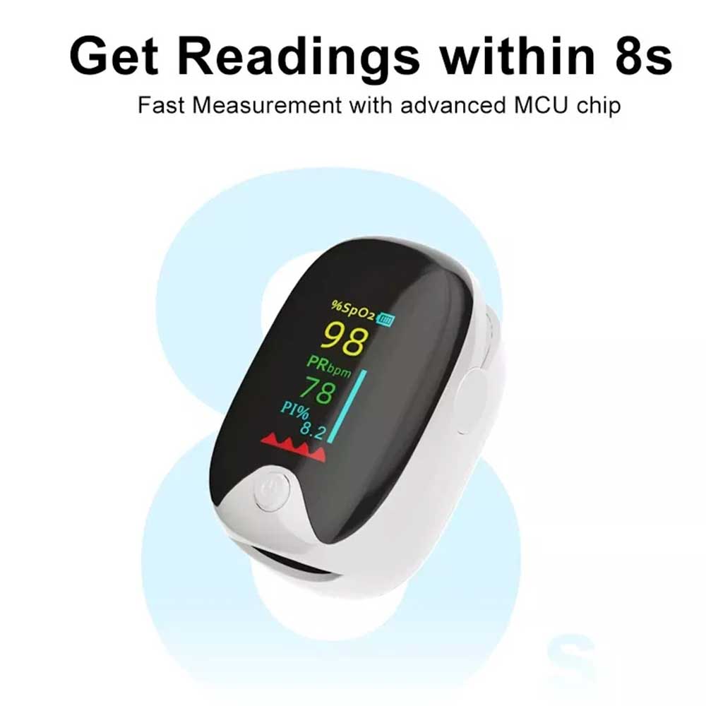 Professional Finger Pulse Oximeter Blood Oxygen Saturation Heart Rate Monitor