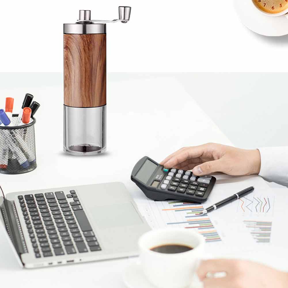 Hand Manual Coffee Bean Grinder Stainless Steel Conical Burr Portable Travel