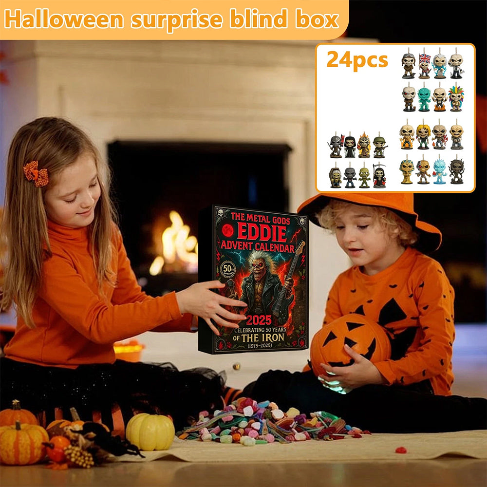 2025 Eddie Iron Maiden Advent Calendar 2D- 24 Days of Metal Christmas Countdown with Acrylic Pendants