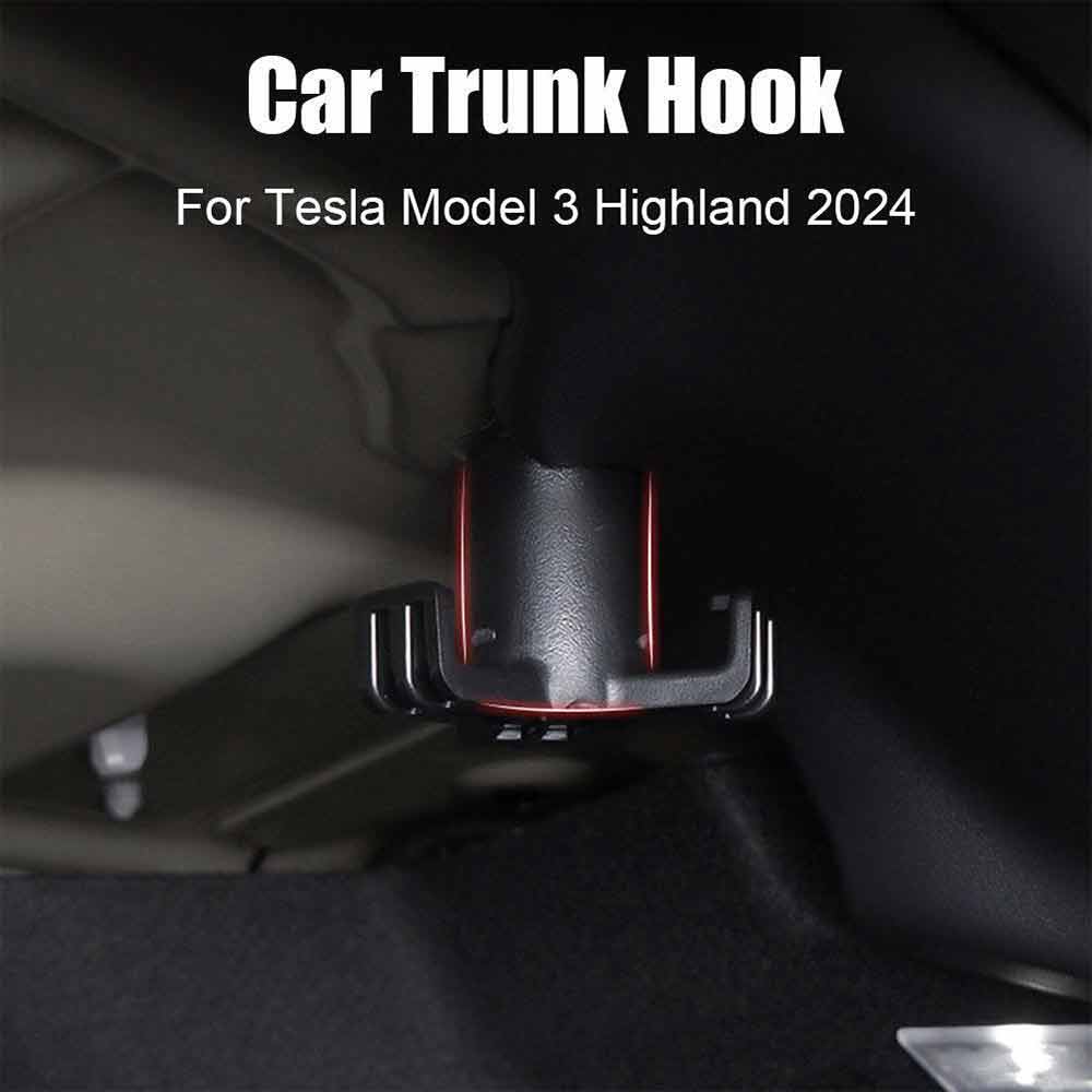 Trunk Hook Car Pendant Grocery Bag Hook For Tesla-Model 3/Y Highland 2024 New P7