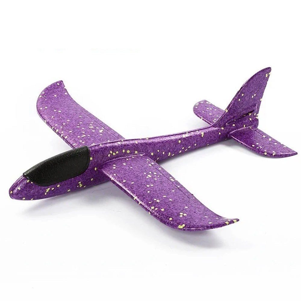 48cm Foam Glider Stunt Plane – Hand Thrown Outdoor Toy with Head Light