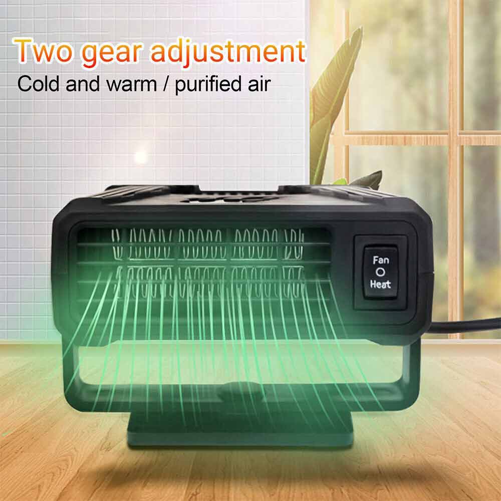 Portable 300W Electric Car Heater 12V DC Cooling Fan Defogger Defroster Demister
