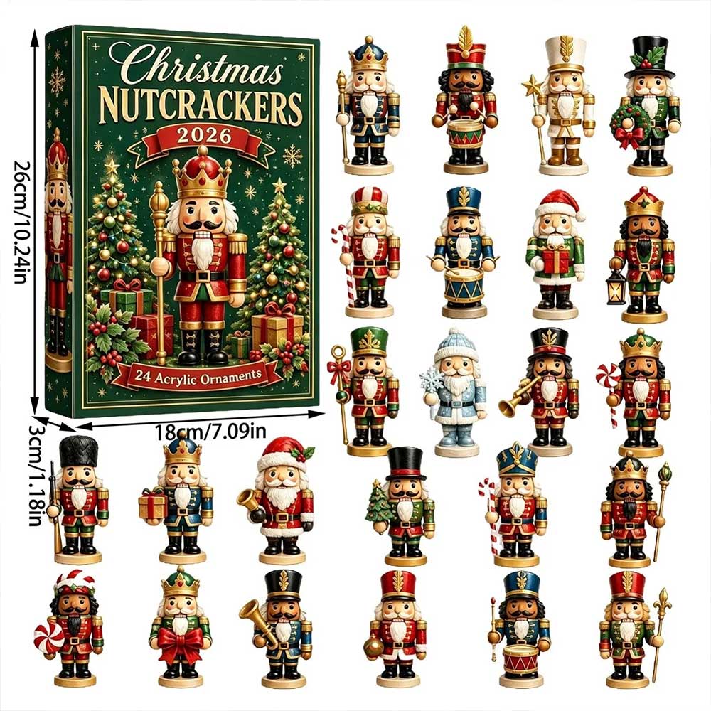 2D Nutcracker Advent Calendar 2026 – 24-Day Christmas Countdown Acrylic Decor