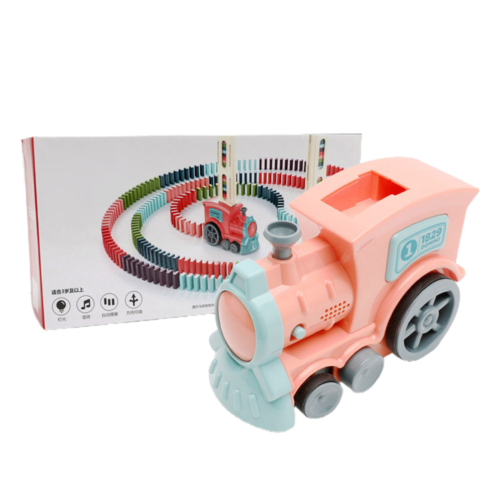 Domino Train Building Blocks Set Stacking Toy Kids Creatives Toys Funny Gift