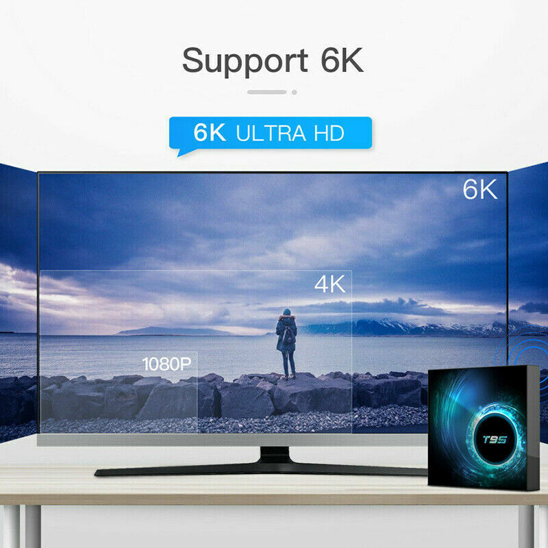 T95 Android 10.0 TV Box 4GB 32GB Quad Core HD 6K HDMI WIFI 5G Media Player