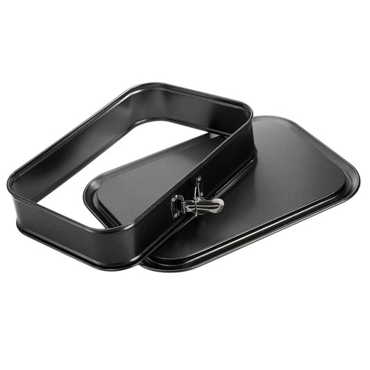 28CM Cake Tin Rectangular Non Stick Spring Form Baking Bake Tray Bakeware