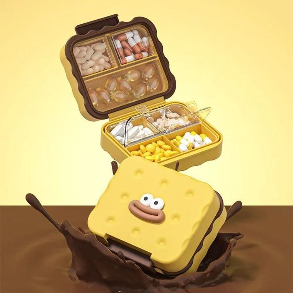 Cute 7-Compartment Waterproof Pill Box - Mini Travel Storage Case