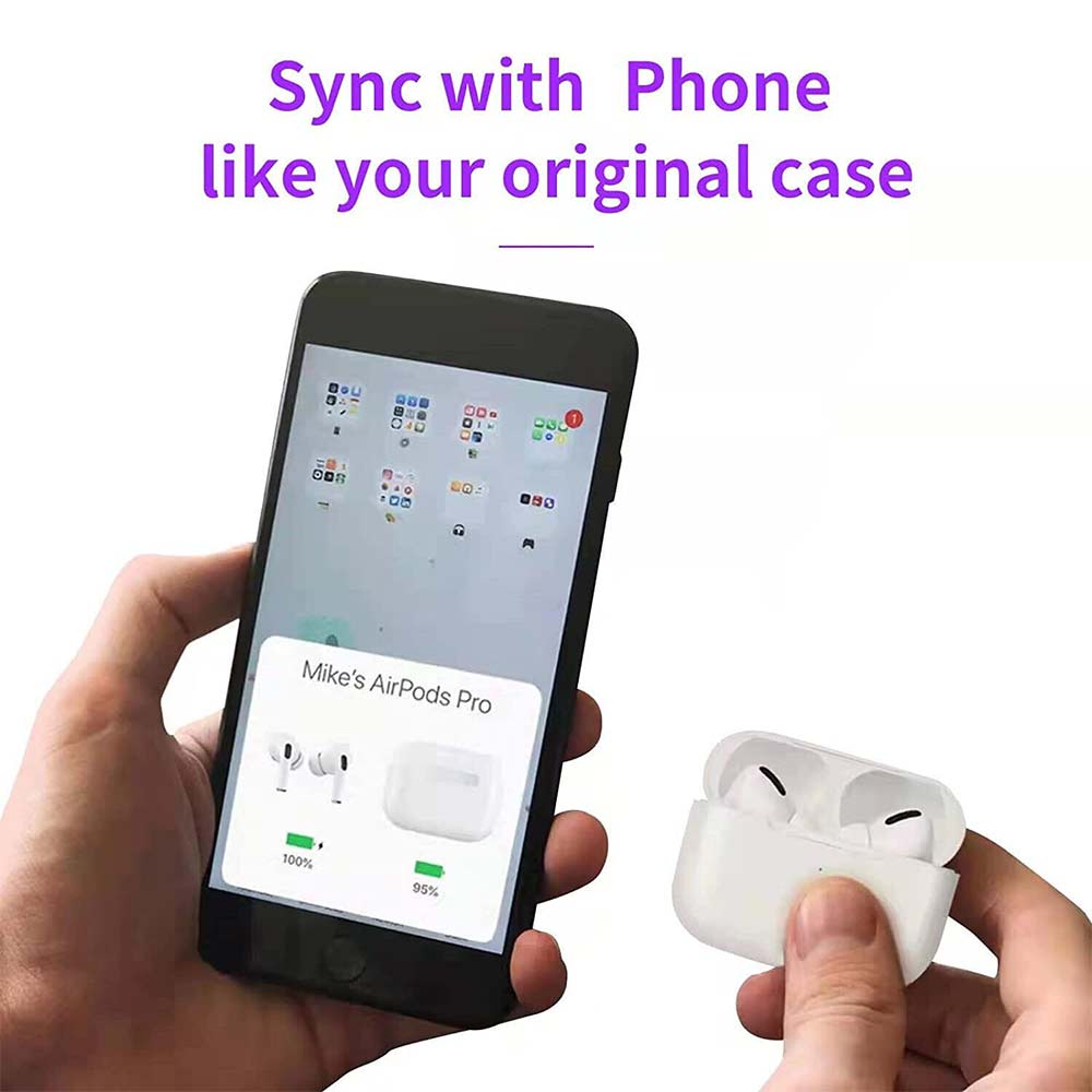 Replacement Wireless Charging Case for AirPods Pro 1 & 2 - Bluetooth Compatible