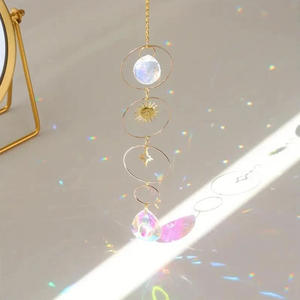 6PCS Lotus Sun Catcher Crystal Light Witchy Suncatcher Prism Rainbow Window Hanging