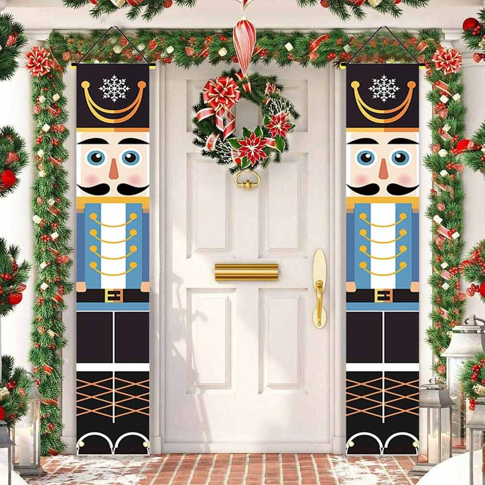 1.8M Nutcracker Christmas Banner – Soldier Door Couplet Decoration Ornament