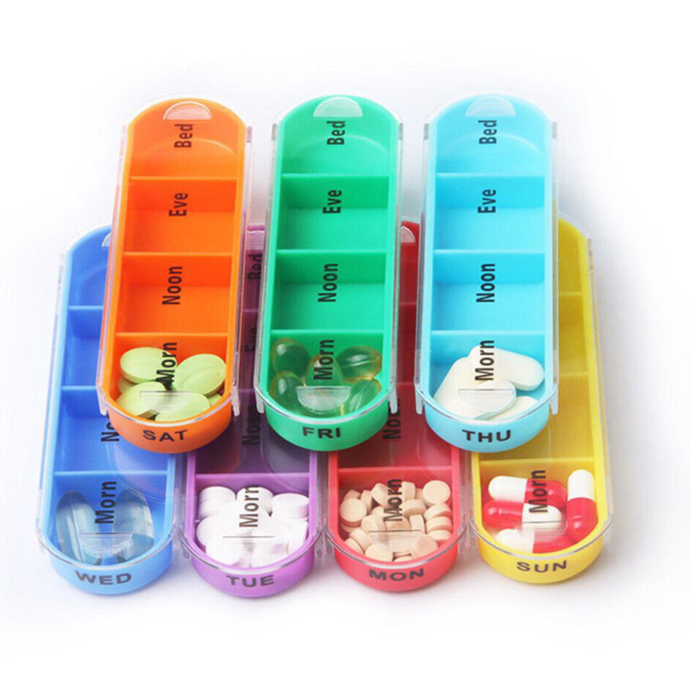 Sorter Organizer Pill Box Tablet Case Medicine Weekly 7 Day Container Dispenser