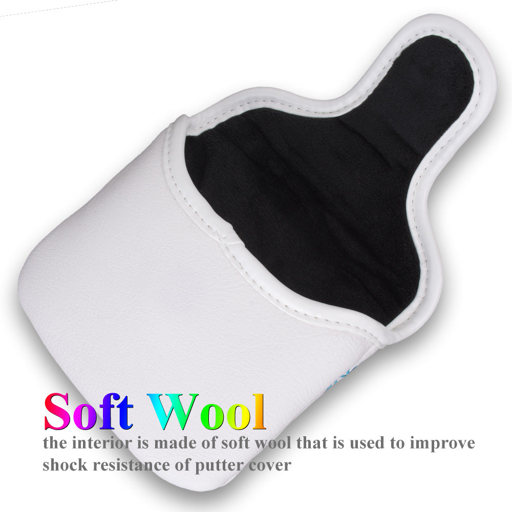 Golf Mallet Putter Cover – Snowflake Embroidered PU Leather Headcover