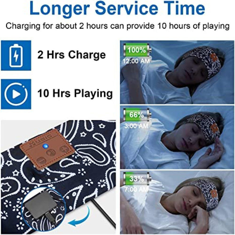 Wireless Bluetooth Sleep Eye Mask Headphones Headset Earphones Sleeping Mask