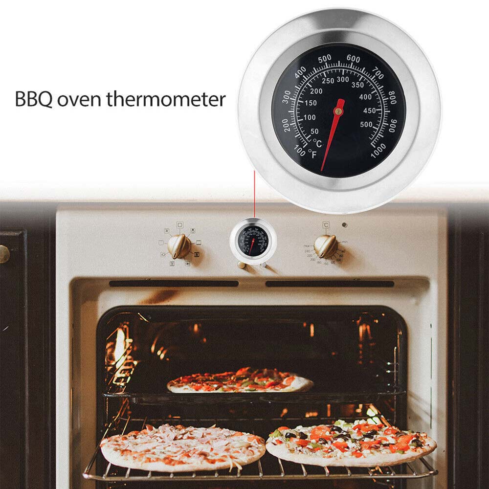Stainless Steel Oven Thermometer BBQ Temperature Gauge Kitchen Barbecue