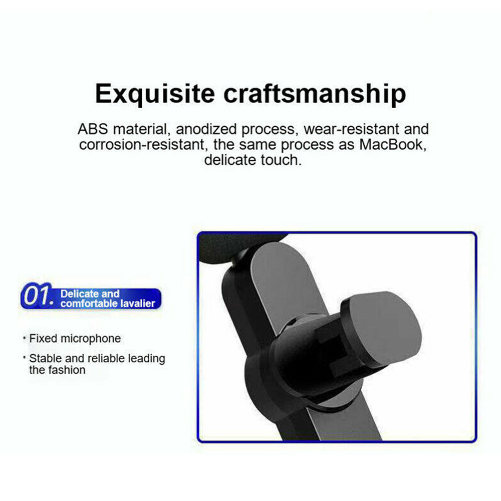 Wireless Lavalier Microphone Mini Mic For Android iPhone ipad Vlog Live Stream