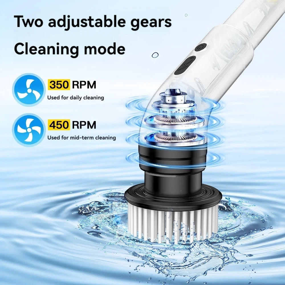 9-in-1 Electric Spin Scrubber - Cordless Cleaning Brush with Adjustable Handle