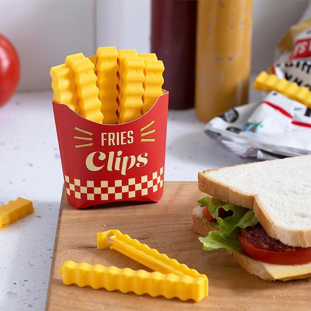 12PCS Reusable Food Bag Clips – French Fry Shaped Storage Sealing Clips