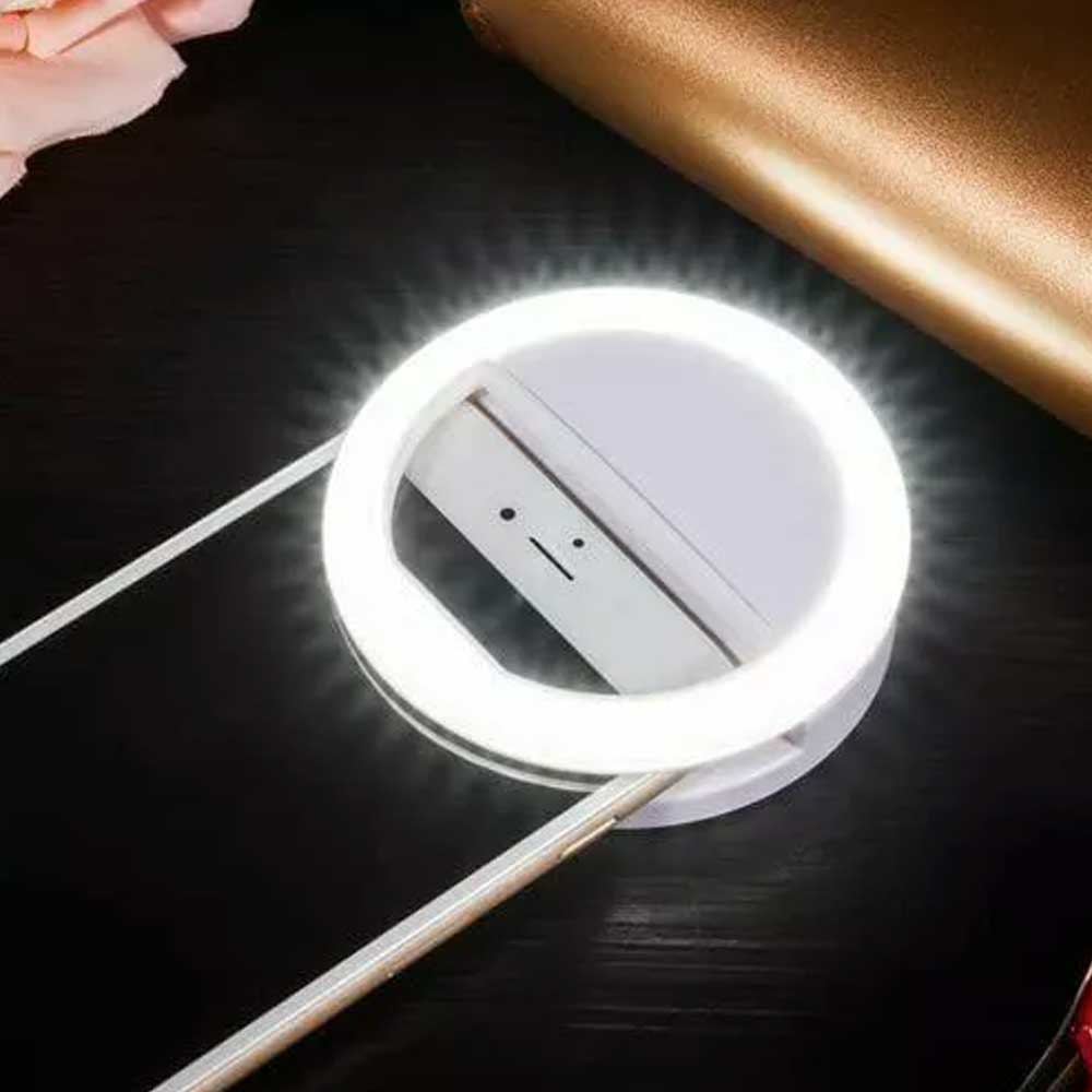Selfie LED Light Ring Flash Clip Rechargeable Camera For Phone & iPhone Tablets