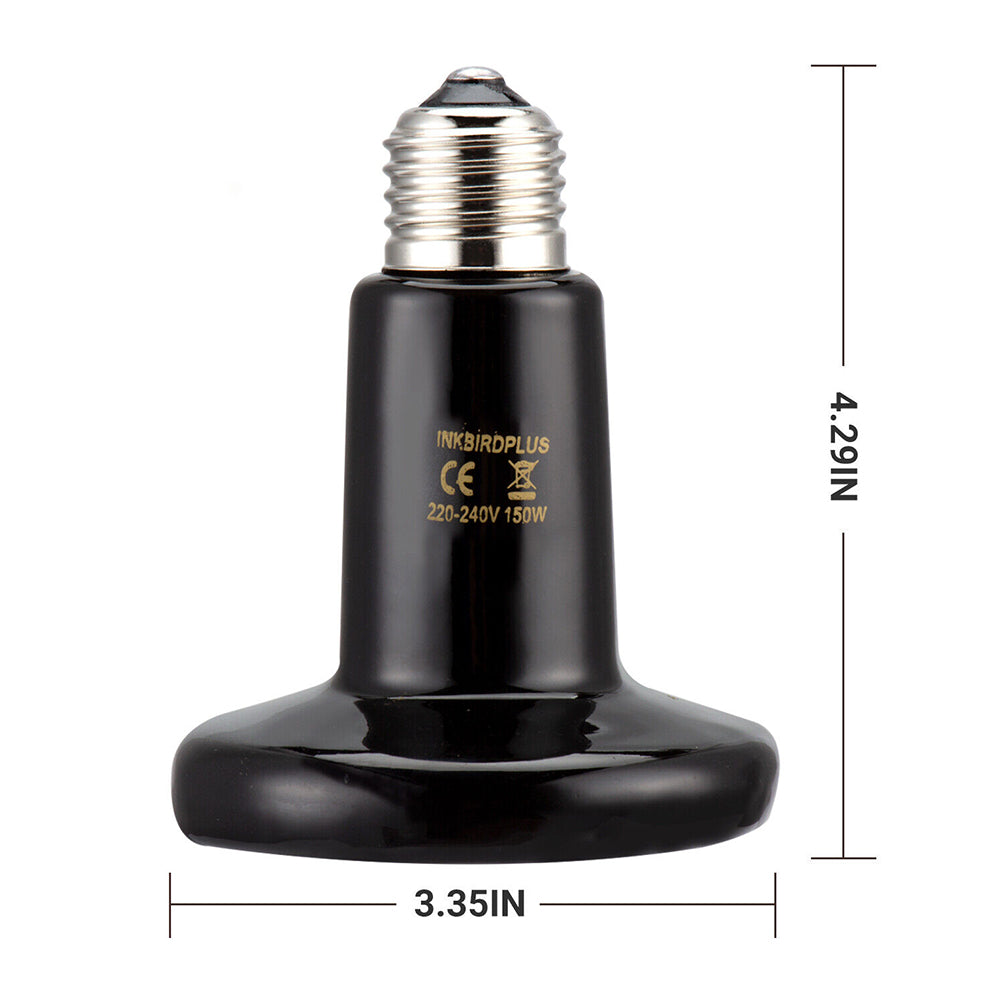 2-Pack Infrared Heat Lamp – Ceramic E27 Reptile Bulb, 50-200W Available