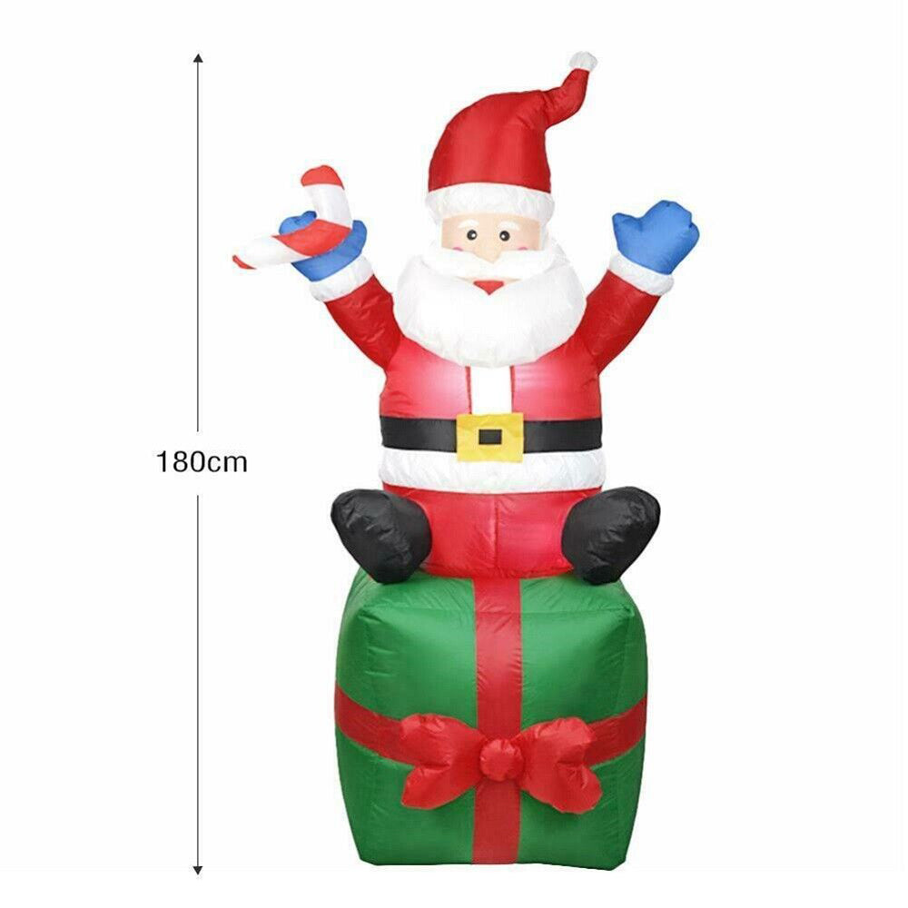 1.8M Christmas Giant Inflatable Santa 6ft Outdoor Decorations LED Light Yard Decor AU