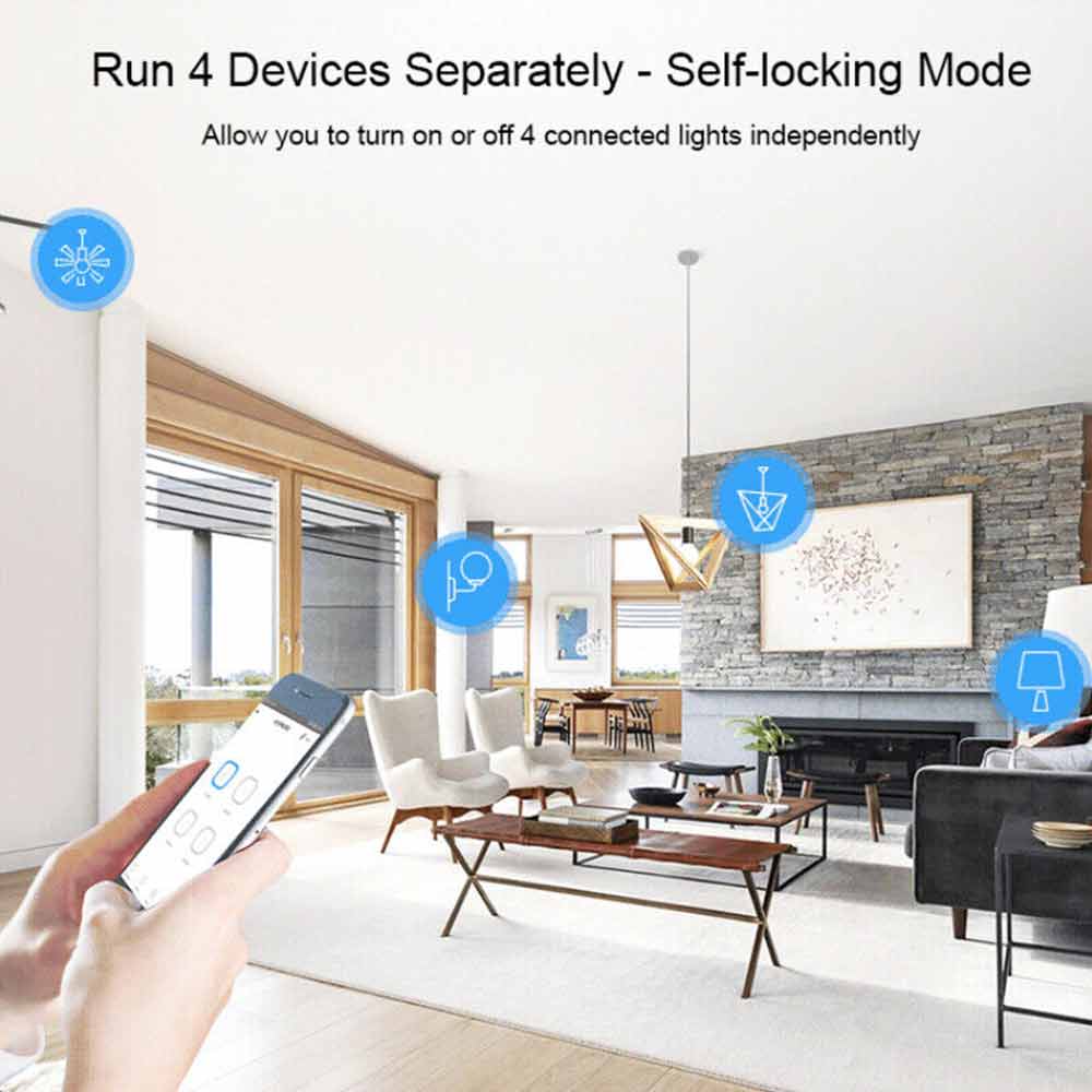 SONOFF 4CH R3/PRO R3 RF 433MHz 4 Gang WiFI Switch Smart Home 1/2/3/5PCS AU+
