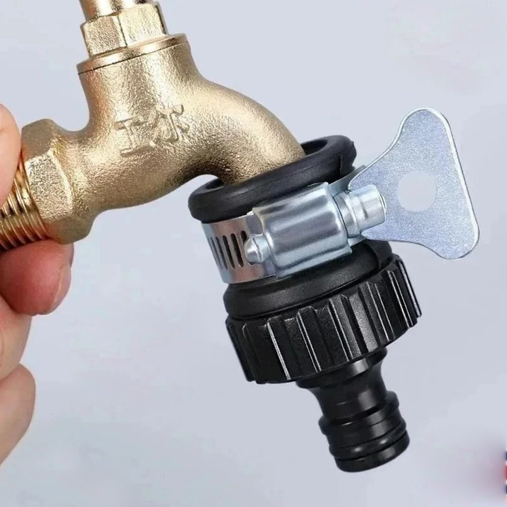 2X Universal Tap Connector - Garden Hose Pipe Adapter for Kitchen & Bath Mixer Taps