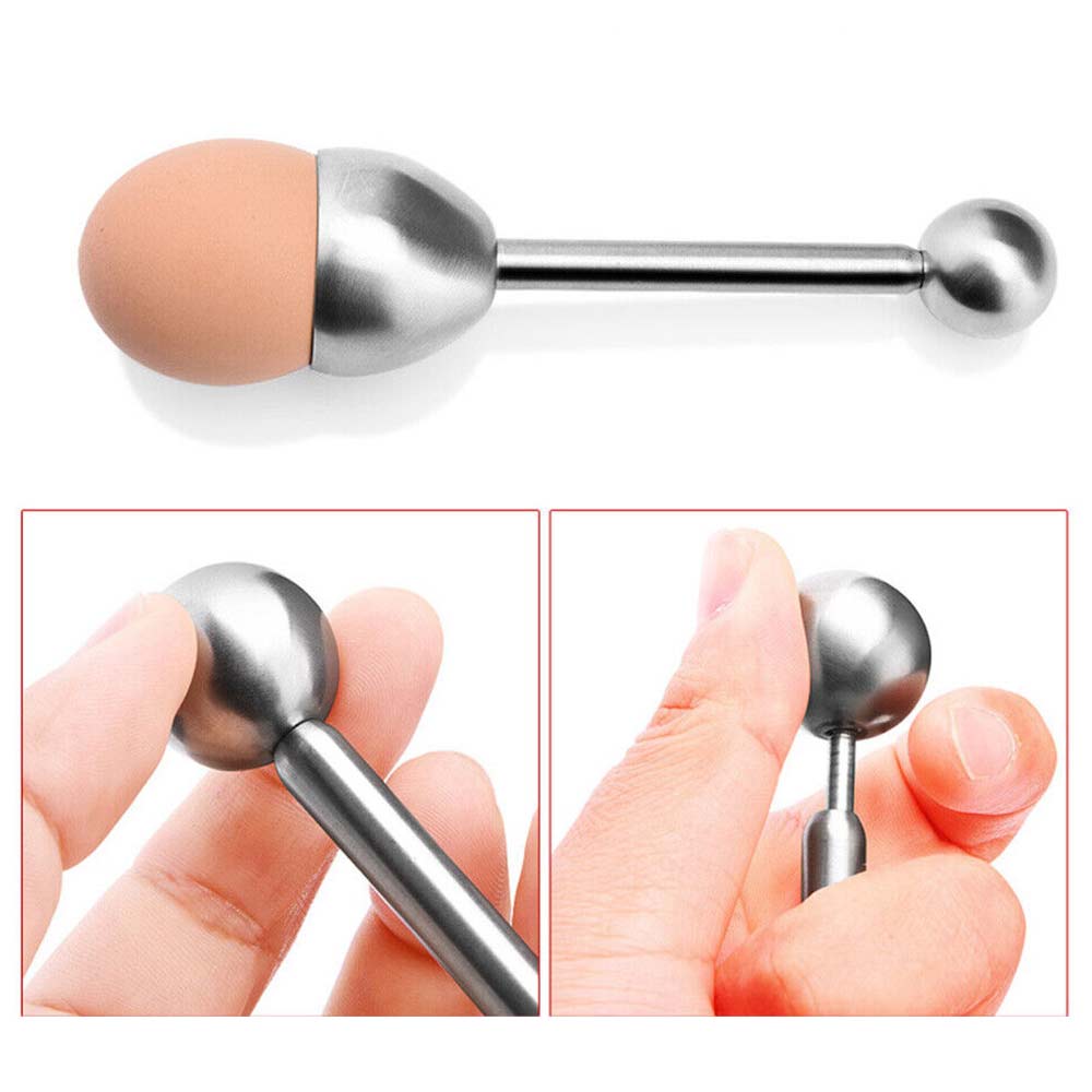 1X Stainless Steel Egg Shell Opener Cutter Cracker Boiled Egg Topper Separator