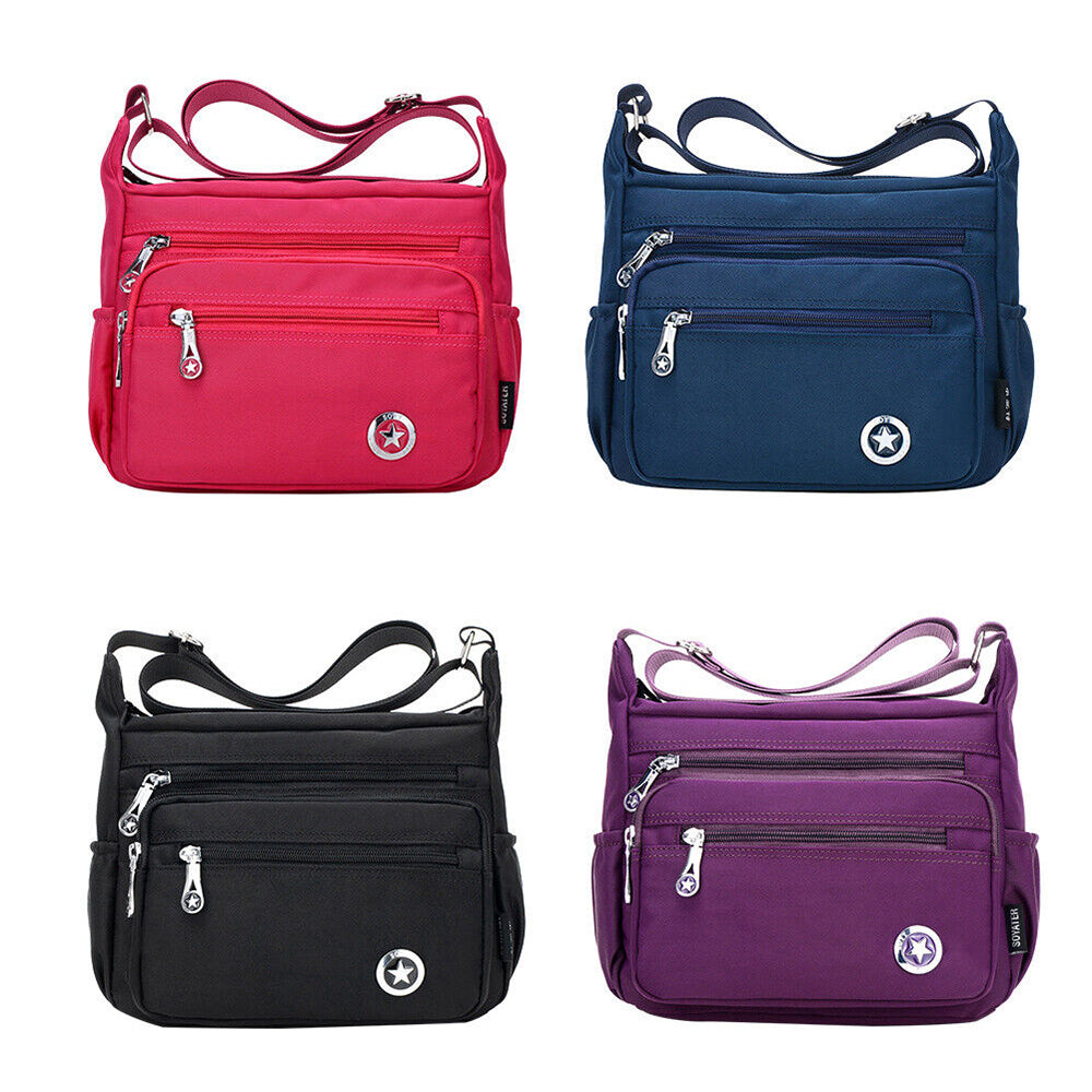 Multi Pockets Canvas Messenger Bag Handbag Cross Body Bags Shoulder Bag Women