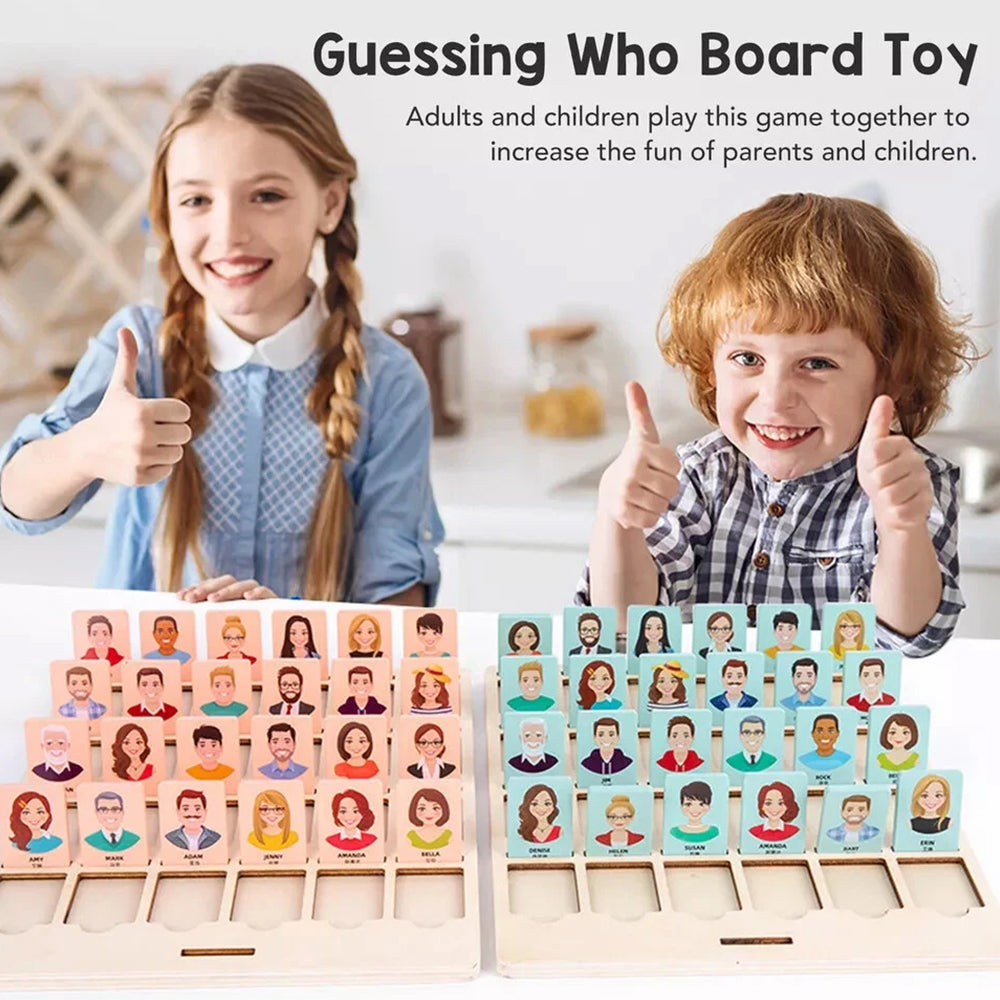 Wooden Guessing Board Game – Logical Thinking Training, 2-Player Interactive Puzzle