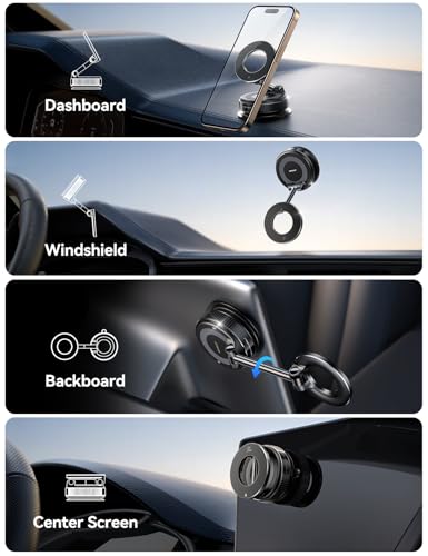 JOYROOM MagSafe Magnetic Car Mount - 360° Suction Cup Holder for iPhone & Android