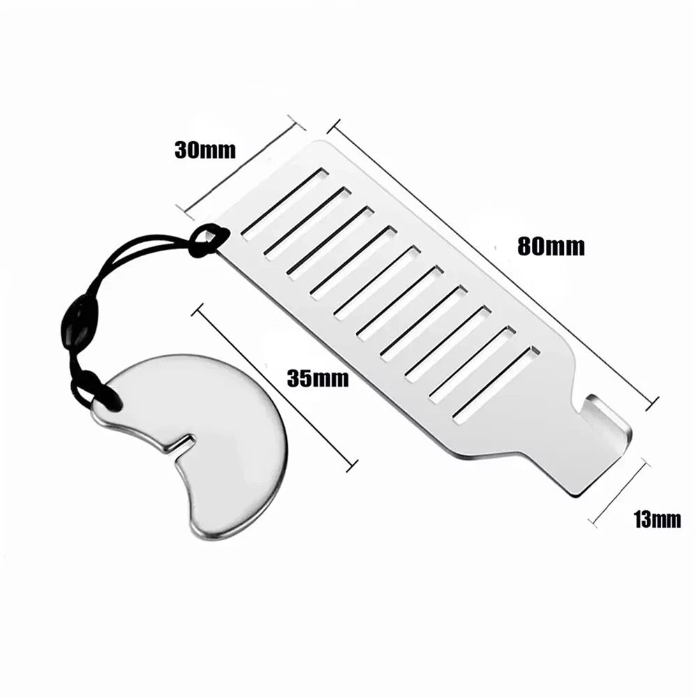 Portable Door Lock – 8cm Stainless Steel Anti-Theft Security Blocker Tool