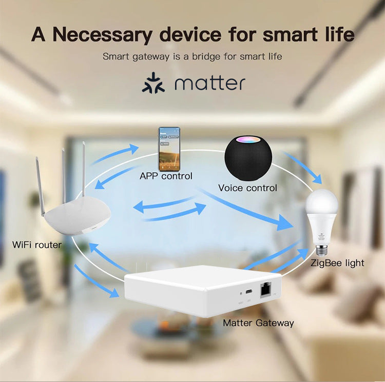 Matter Smart Home Hub – Wired Multi-Mode Gateway for Zigbee & IoT