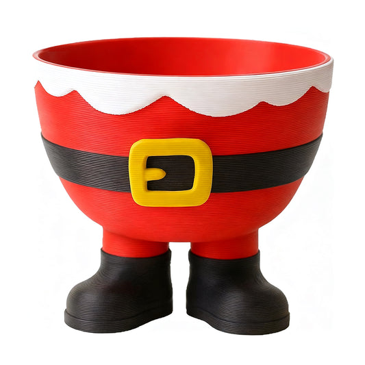 3D Printed Christmas Feet Bowl – Santa & Elf Candy Holder in Festive Red