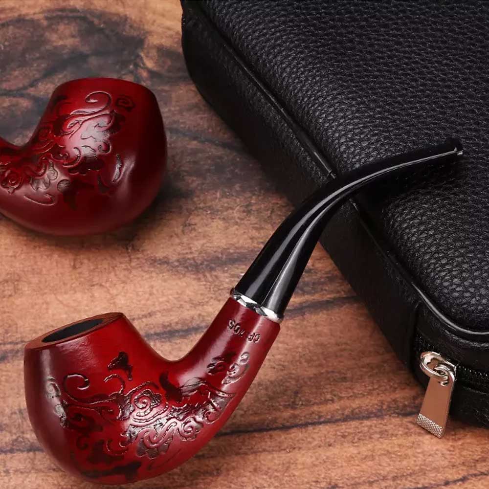 Vintage Wooden Pipes Smoking Pipe Durable Tobacco Cigar Cigarette Unique Gift