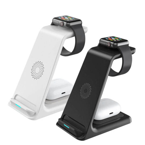 Wireless Charger Dock Station 3 in 1 For Apple Watch iPhone 13 12 11 XS air pods
