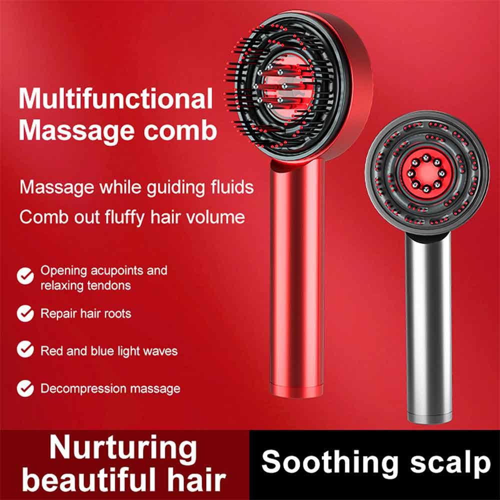 Massage Scalp Hair Comb Red Light Therapy Massage Brush Hair Growth Comb Massager