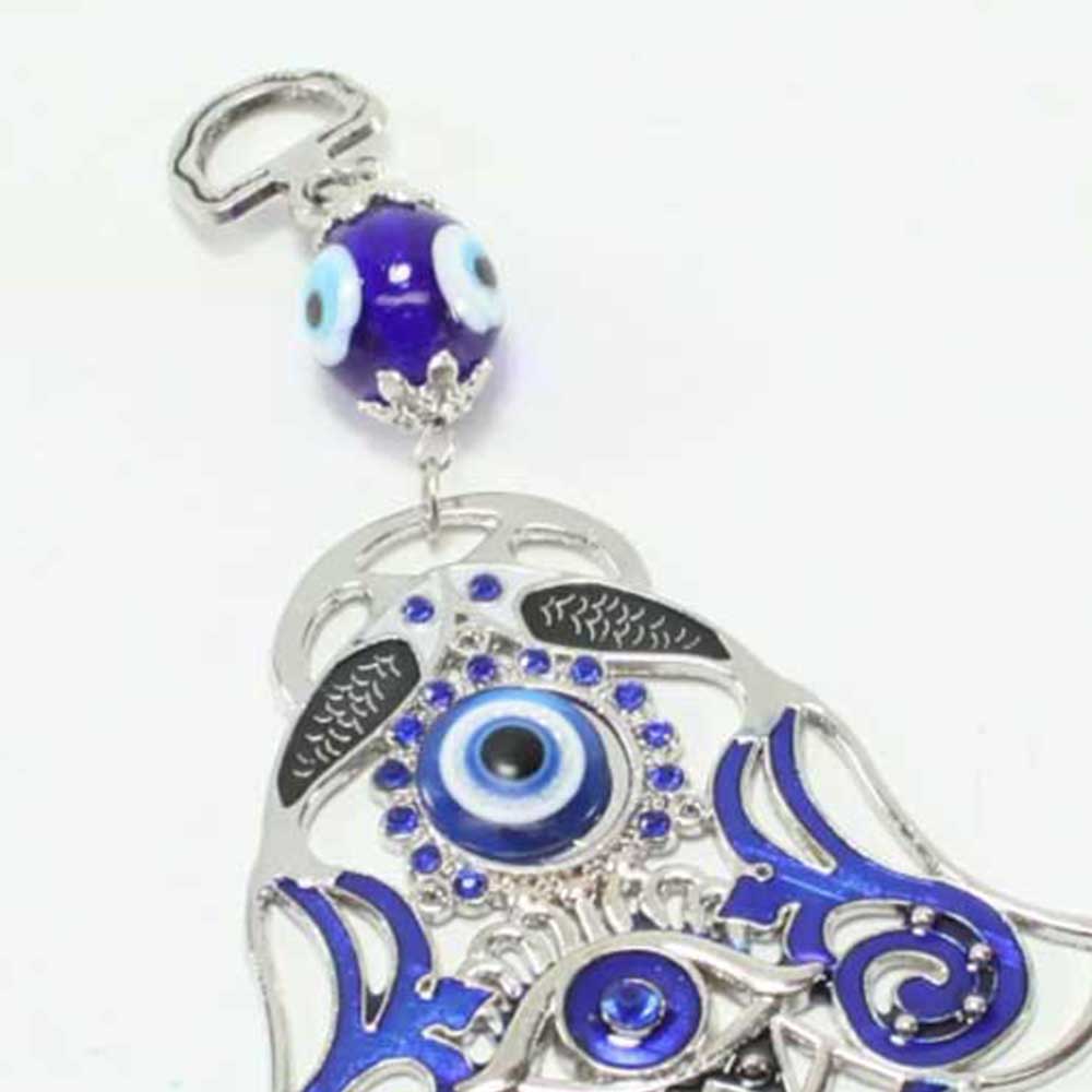 Turkish Blue Evil Eye 3" Hamsa Hand Amulet Wall Hanging Protection Decor
