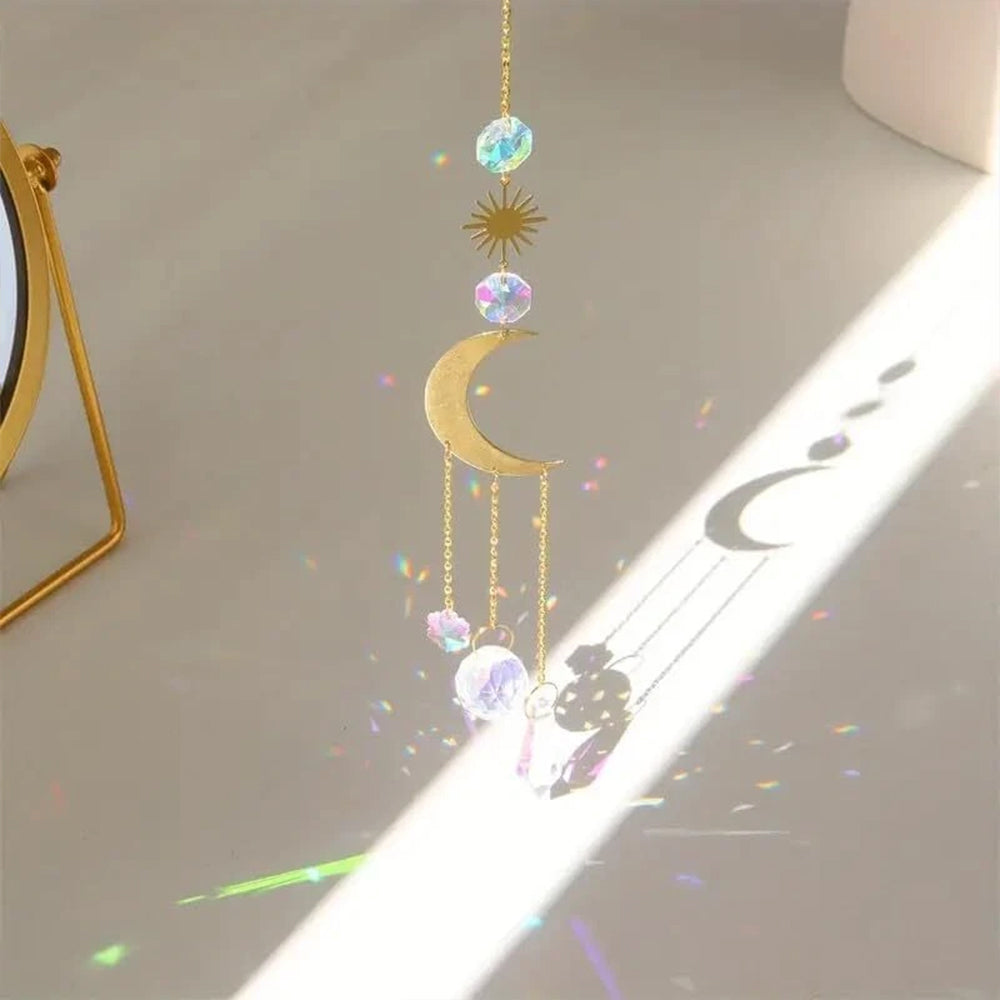 6PCS Lotus Sun Catcher Crystal Light Witchy Suncatcher Prism Rainbow Window Hanging