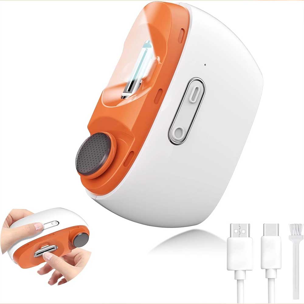 2-in-1 Electric Nail Trimmer & Polisher - Safe Automatic Nail Clipper with LED Light for All Ages