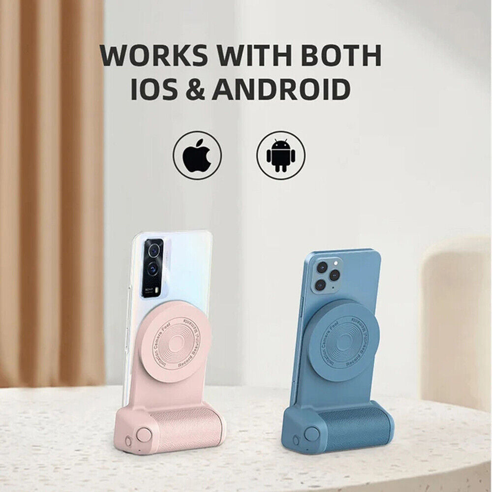 Bluetooth Phone Camera Shutter Hand Grip Magnetic Holder for Iphone Android