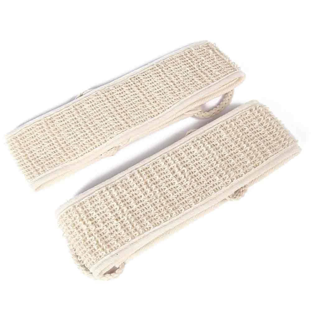 Men's Back Scrubber – Exfoliating Loofah Strap Bath Shower Body Sponge Natural Brush