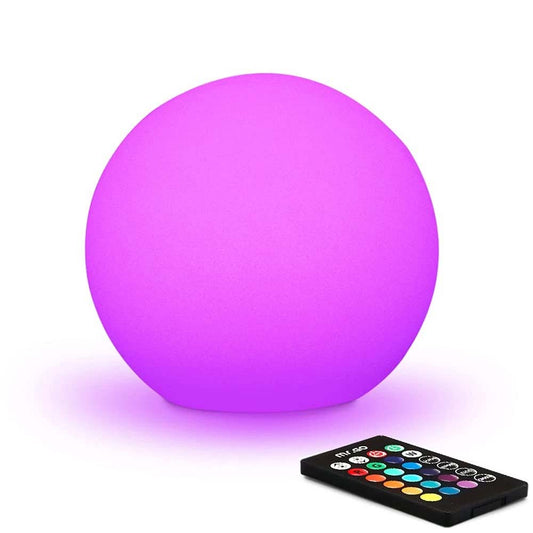 RGB LED Globe Light 15CM - 16 Colors Remote Control Mood Lamp, IP65 Waterproof