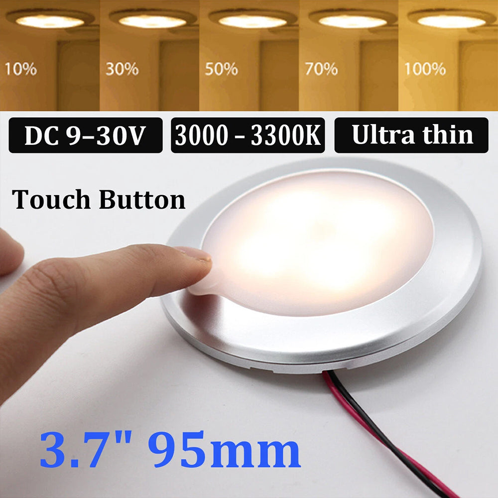 Spot Light Touch Downlight RV Caravan Camper Boat 12V-24V LED Round Dimmer Light