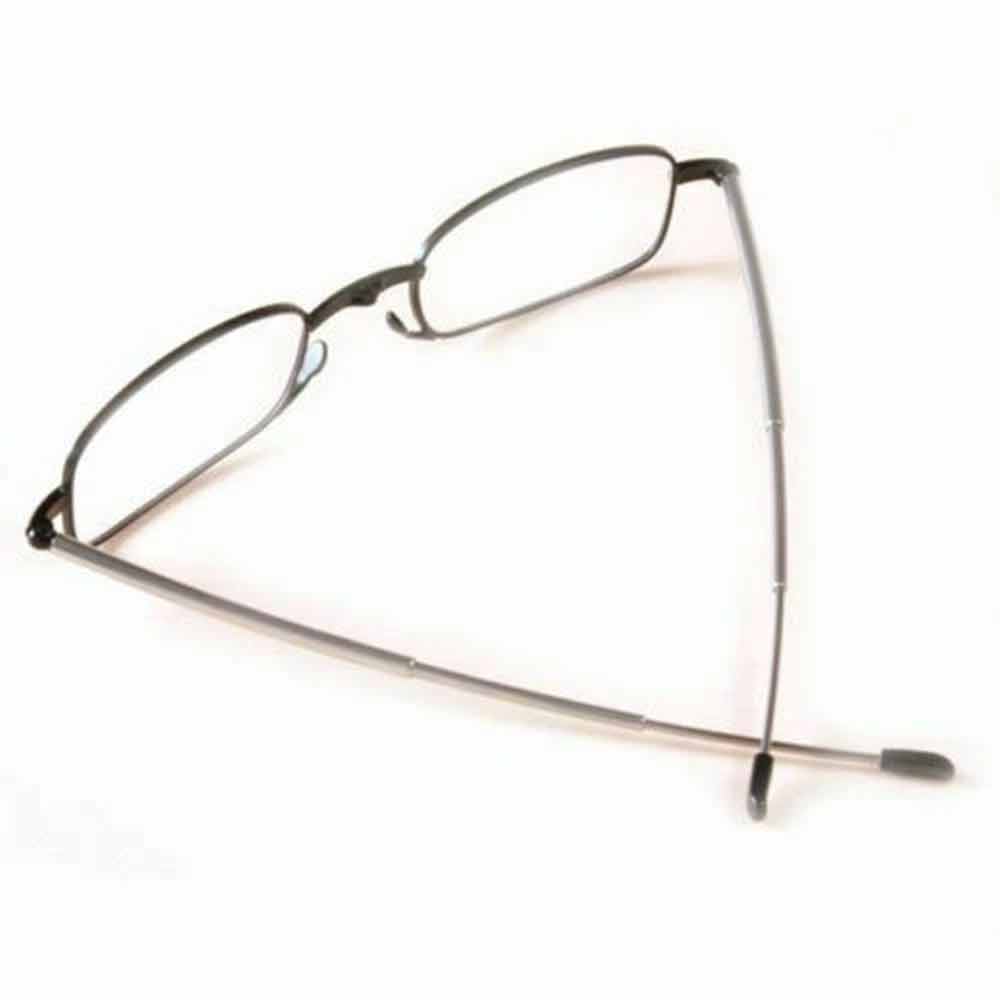 Folding Reading Glasses – +1.5 +2.0 Black Frame, Compact with Carry Case for Men
