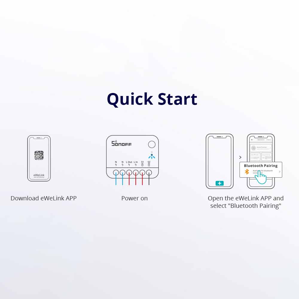 SONOFF MINIR4 10A Mini Wifi Wireless Smart Switch Timer for Alexa Google Home