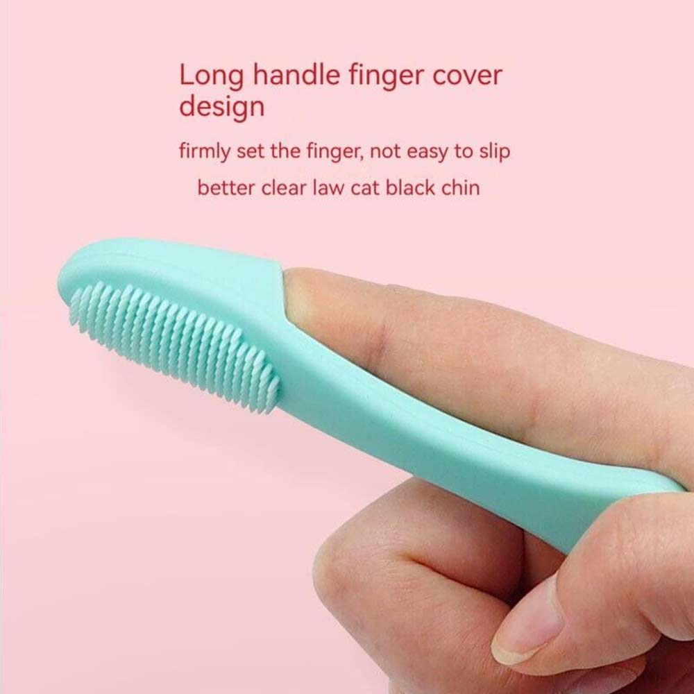 5PCS Pet Finger Toothbrush Dog Cat Silicone Teeth Cleaning Brush Soft Care Tool