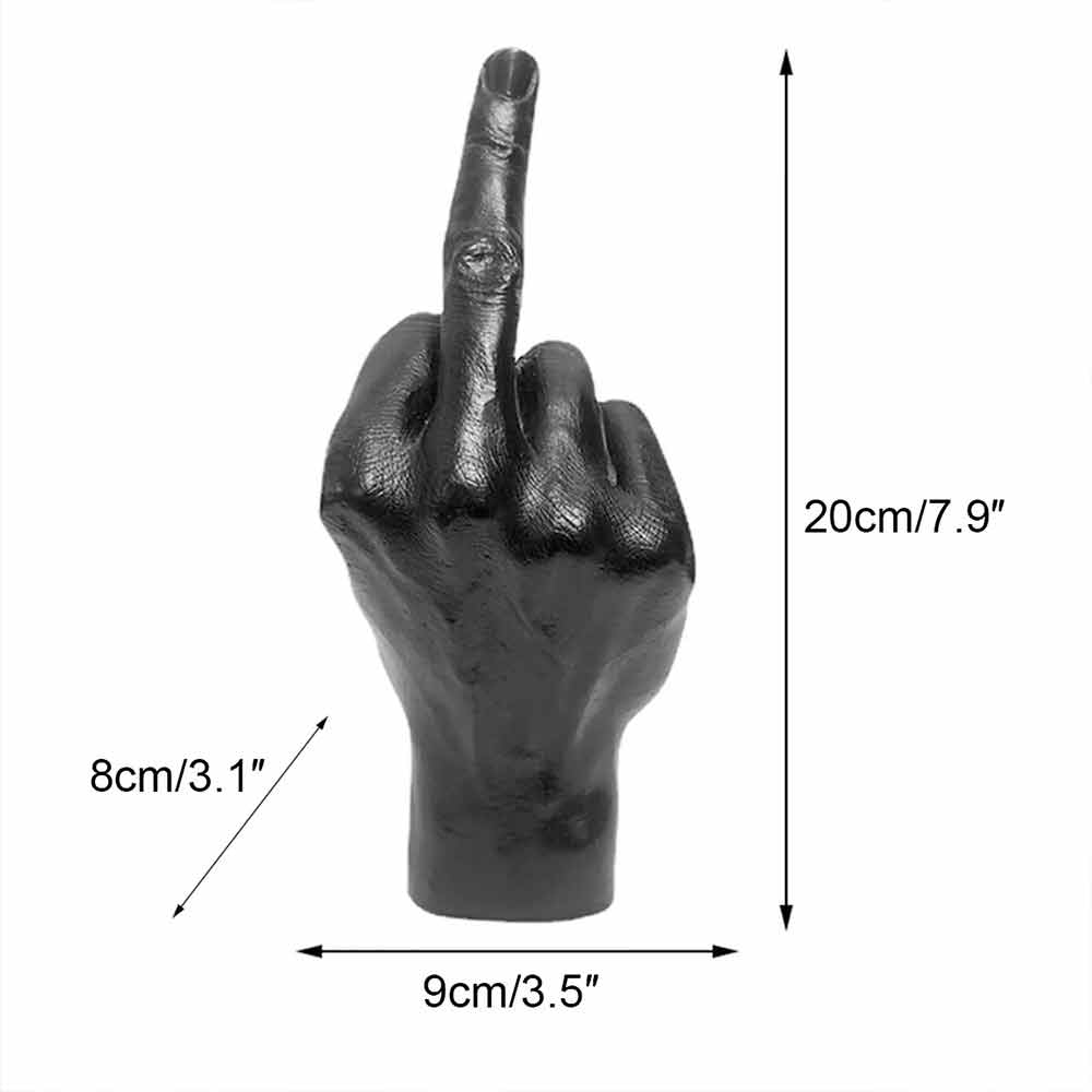 Fun Middle Finger Statue Ornament Resin Craft Decorations Home Office Sculptures